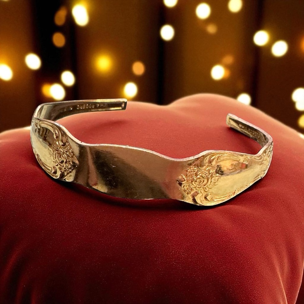 Elegant Gold-Tone Spoon Bracelet